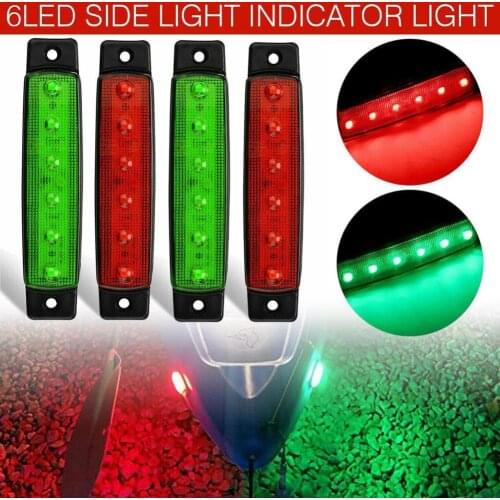 4x LED Navigation Lights Marine Boat Light Green Red Stern Light Waterproof Yacht Sailboat Boat Signal Lamp Port Side Bow Lights
