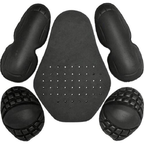 5pcs Motorcycle Removable Riding Shoulder Protector Elbow Back Protector Pads Motorbike Protection Moto Racing Shoulder Guard