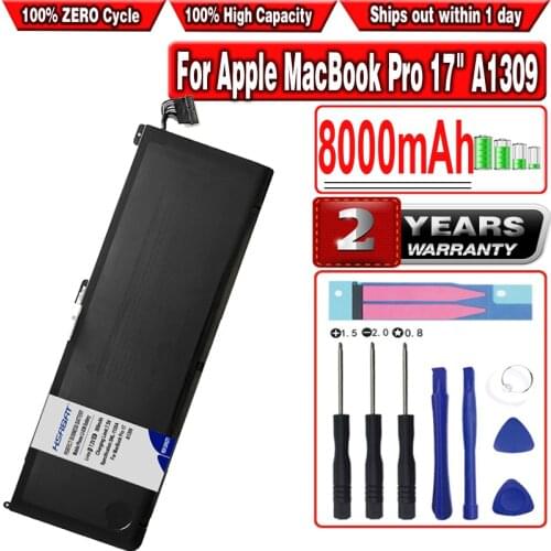 HSABAT 8000mAh A1309 Battery for Apple MacBook Pro 17" A1309 A1297 Early 2009 Mid-2009 Mid-2010