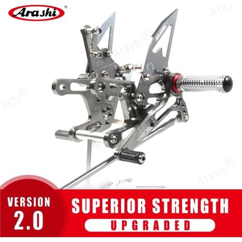 Arashi ZX1000 NINJA CNC Adjustable Rear Rest Footrest For KAWASAKI ZX1000 2011 - 2015 Foot Pegs Rearset 2012 2013 2014 ZX10R