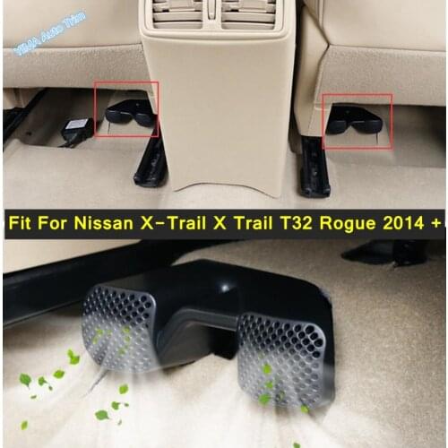 Lapetus Car Styling Seat Below Under Air Conditioning AC Outlet Vent Cover Trim For Nissan X-Trail X Trail T32 Rogue 2014 - 2020