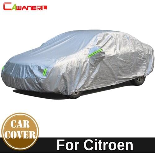 Cawanerl Thicken Cotton Car Cover Waterproof Outdoor Sun Shade Snow Rain Protection Auto Cover For Citroen Berlingo C3 C4 C5