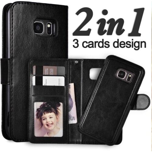 Coque for Samsung Galaxy S8 Case Luxury Wallet Bag 2 in 1 Detachable Leather Card Slot Cover for Samsung S8 Plus Capa Shockproof