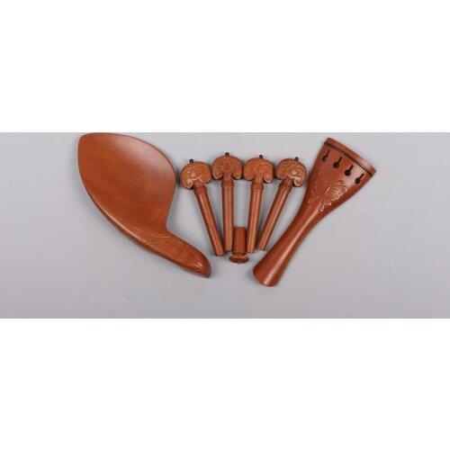 Violin parts&accessories jujubewood peg chinrest tailpiece endpin Hand-carved