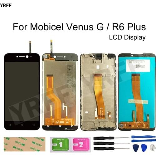 For Mobicel R6 Plus With Frame LCD Screens For Mobicel Venus G LCD Display Touch Screen Digitizer Assembly Panel Repair Sets