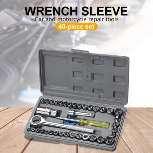 40pcs Car Repair Combination Disassembly Tool Motorcycle Ratchet Socket Wrench Hand Tools Ratchet Wrench Set