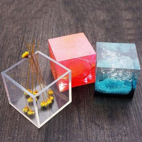 1PC A+ Quality Big Size 65mm Mold Transparent Silicone Square Mold Epoxy Resin Molds For DIY Jewelry Making Tools
