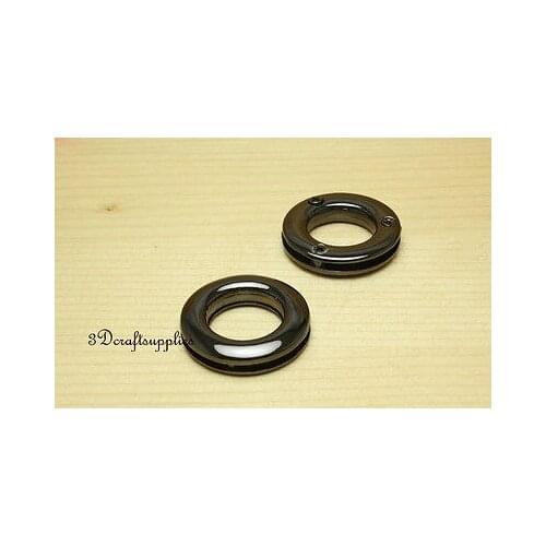 Eyelets metal with washer grommets gunmetal Alloying round 8 pieces 15 mm E37