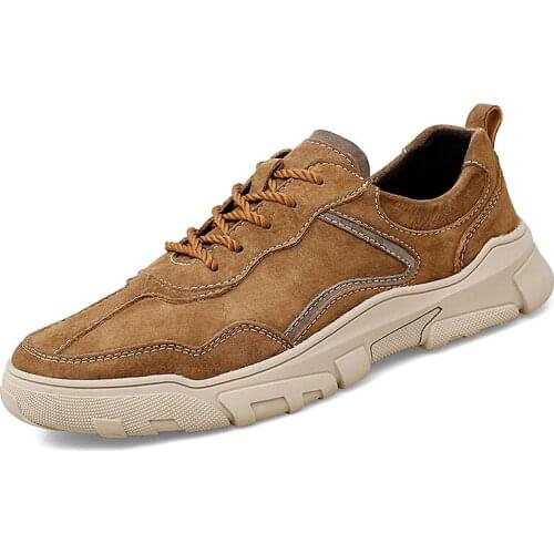 Men Spring Fashion Suede Casual Shoes all-match wear-resistant breathable non-slip Board Shoe rock climbing hiking shoes