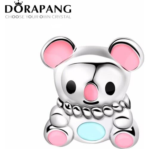 DORAPANG 100% 925 Sterling Silver Bead Charm Original design Jewelry New Cute Toys Bear Beads Beaded DIY Bracelets Girls Gifts