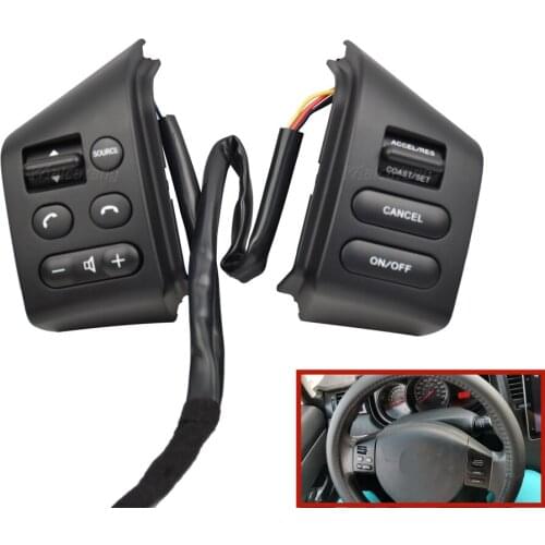 Black Color For Nissan Sylphy 2005-2017 Tiida 2005-2008 Livina 2007-2010 Cruise Control Steering Wheel Buttons Switch