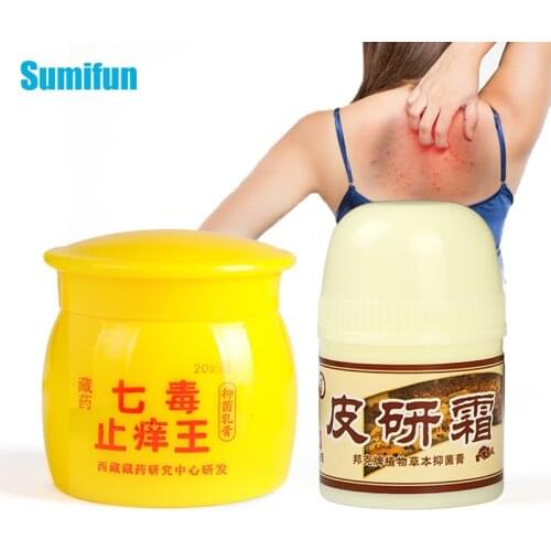 Sumifun 100% Herbal Extract Original Psoriasis Antibacterial Ointment Anti-itch Cream Antipruritic Dermatitis Eczema Treatment