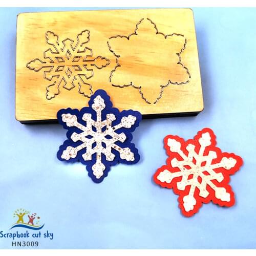 Snowflake Decoration-1 HN3009 Muyu Wooden Mold Scrapbook Dies Suitable For Market General Machines