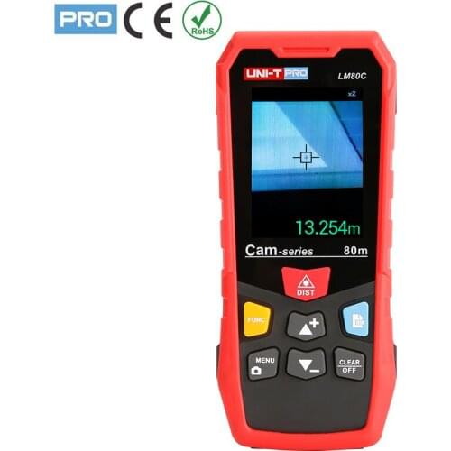 UNI-T LM80C camera type Laser Distance Meter; IP65 waterproof/dustproof high-precision multi-function range finder