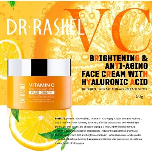 Vitamin C Face Cream Improve Fine Lines Dull Skin Whitening Moisturizing Anti Aging Serum Fade Dark Spots Skin Care