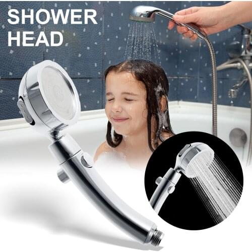 360 Degrees Rotating Shower Head Adjustable Water Saving Shower Head 3 Mode Shower Water Pressure Shower Head With Stop Button
