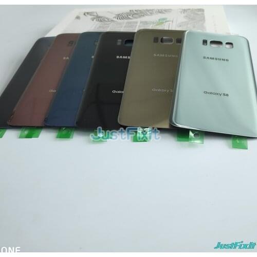 For SAMSUNG Galaxy S8 G950 S8+ S8Plus G955 Back Battery Cover Door Rear Glass Housing Case Replace Battery Cover