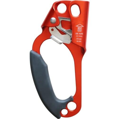 1 Pcs 4KN Hand Ascender Rock Climbing Tree Arborist Rappelling Gear Equipment Rope Clamp for Mountaineering Caving 8-12mm Rope