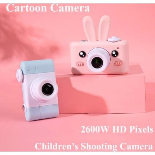 2 Inch IPS Screen Cartoon Childrens Camera Rabbit Moe Kachu Piggy Netflix Small Camera Toys Mini Creative Camera