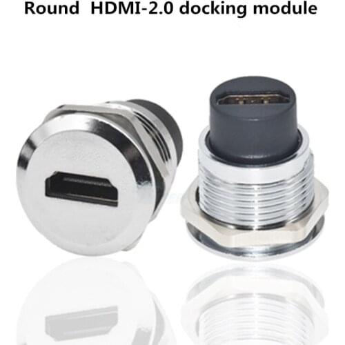 5pcs/lot D type Metal HDMI socket female to female HDMI 2.0 connector panel mounting HDMI Dual Pass Module 4K HD cabinet rack
