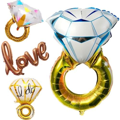 Diamond Ring Balloon Wedding Decorations Balloons Bride To Be Wedding Festive Party Ballon Birthday Bachelorette Party Supplies