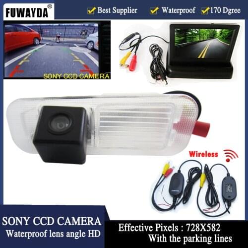 FUWAYDA HD CCD car Auto parking rear-view camera with 4.3 inch monitor rear-view camera with parking lines for Kia K2 RIO Sedan