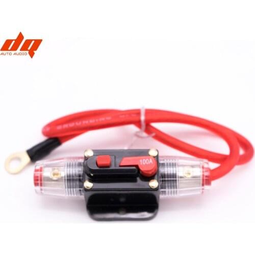 Car Audio Insurance Seat with Switch Automatic Fuse Box Bile 0.5M Line Power Circuit Breaker 20A 30A 40A 50A 60A 80A 100A 1 To 1