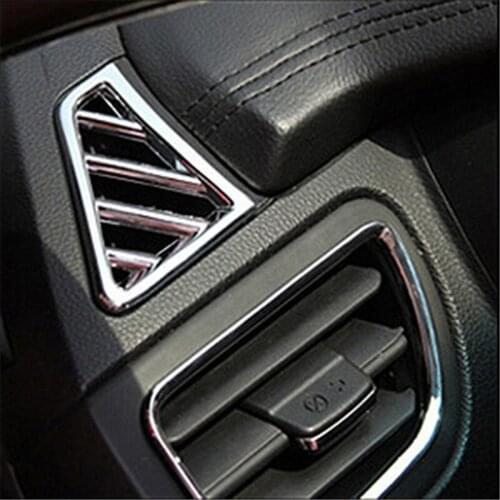 Car styling air vent outlet dedicated interior chrome trim sticker case For Kia RIO K2 2011-2016,Auto Accessories