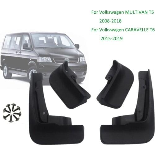 4 Pcs Mud Flaps For Volkswagen Multivan T5 2008 / Caravelle T6 2015-2019 Splash Guards Front and Rear Mudguards Fender Mudflaps