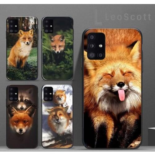 Animal Raccoon Fox Phone Case For Samsung A40 A31 A50 A51 A71 A20E A20S S8 S9 S10 S20 Plus note 20 ultra