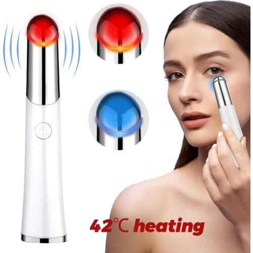 Electric Eye Face Massager Vibration Anti-Ageing Eye Wrinkle Massager Dark Circle Removal Portable Beauty Care Pen Massage LED