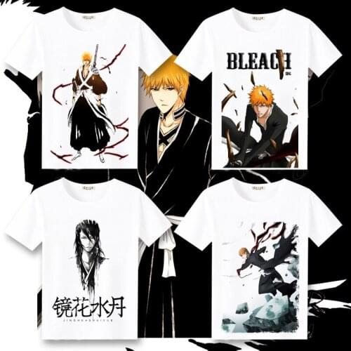 Bleach Cosplay T Shirt Kurosaki ichigo Grimmjow Jeagerjaques Casual T-Shirt Anime Summer Top Tee tshirt Halloween Costume