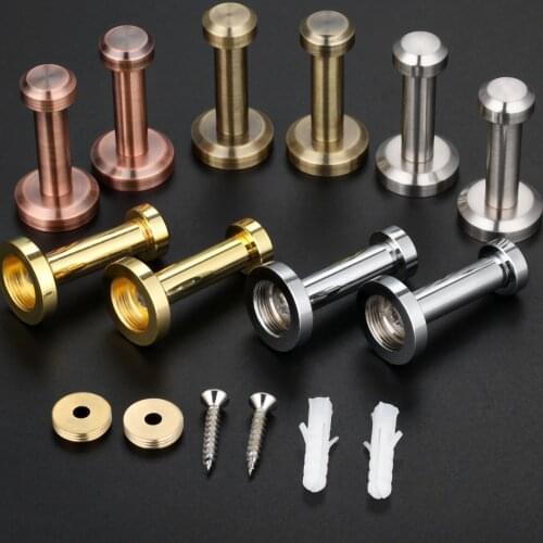 2Pcs Retro Brass Closet Cabinet Door Hooks Towel Robe Coat Hanger Hooks Hardware Wall Mount Coat Hooks Towel Robe Single Hook