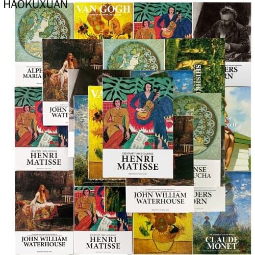 30 Sheets / Set Art Museum Series Famous Artists English Postcards Aesthetic Envelopes Artwork Postcard Works