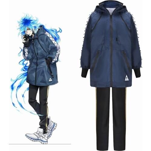 Game Twisted-Wonderland Hercules Idia Shroud Cosplay Costume Adult Women Men Outfits Jacket Blue Hoodies Pants Sportwear Stock