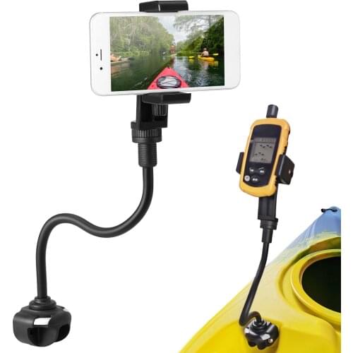 Kayak Phone Mount Universal Boat Bracket Canoe Camera Mount Holder Mobile Support with Flexible Long Arm kayak Accessories