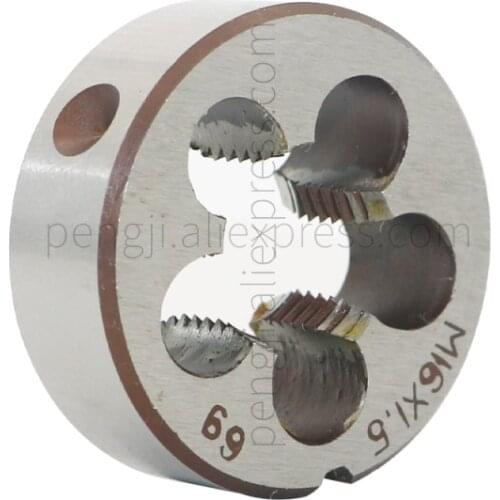 HSS 16mm X 1.5 Metric Right Hand Round Die, Machine Thread Die M16 X 1.5mm Pitch for Mold Machining, Alloy Steel Material