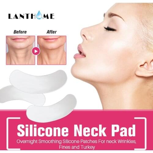 Reusable Anti Wrinkle Silicone Neck Care Pad Neck Tape Wrinkle Pads for Neck Wrinkle Treatment Prevention Remover Face Wrinkle