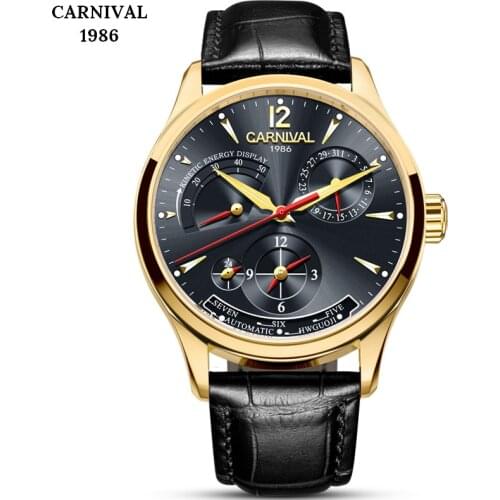 2019 Multiple time zones Fashion Mens Watches Top Brand Luxury Military Automatic Mechanical Watch Leather Waterproof Sport Men
