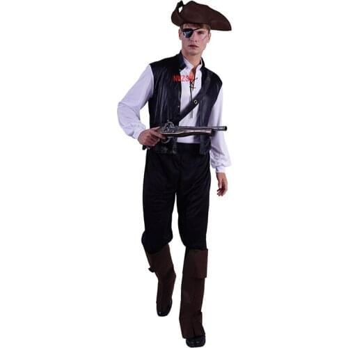 Adult Men Dress Up Cool Pirate Costume Carnival Masquerade Outfits Caribbean Pirate Party Halloween Adult pirate birthday party