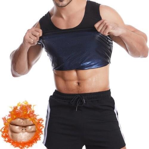 Sweat Shaper Men Sauna Shaper Vest Waist Trainer Tummy Belly Compression Shirt Weight Loss Corset Fat Burning Fitness Slim Tops