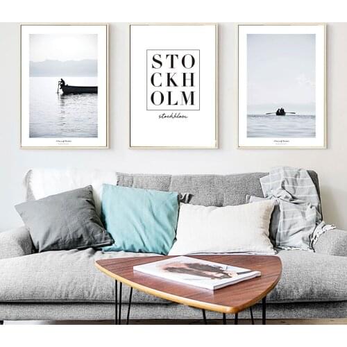 Nordic Poster Landscape Nordic Canvas Painting Stockholm Plant Wall Art Pictures For Living Room Modern Decorative Prins