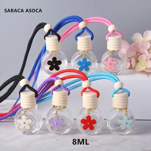 Wholesale and Retail 8ML 10ML Car Perfume Pendant Empty Glass Perfume Bottles car accessories