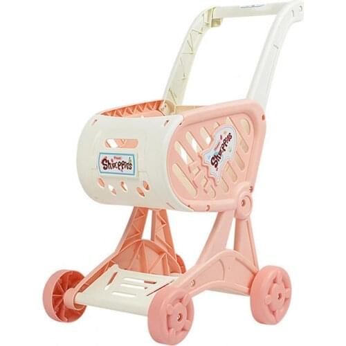 Simulation Plastic Supermarket Shopping Cart Trolley Toy Play House Kids Gift Educational toys Kids Montessori Toys for Children