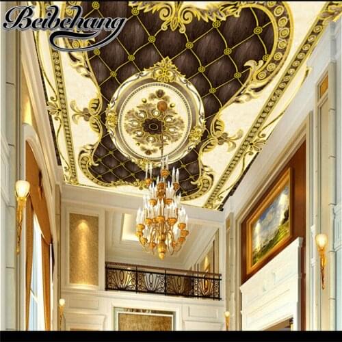 Beibehang Custom self-adhesive 3D floor Waterproof floor painting Vintage Peony pattern marble 3d floor art Ceiling Wallpaper