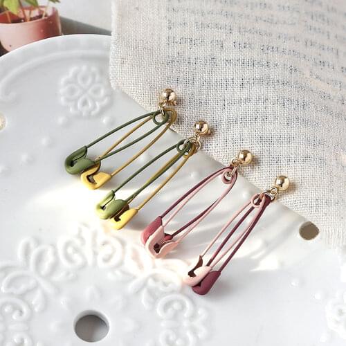 4 cm Unique Paperclip Safety Pin Clip Earrings For Women Hip Hop Rock Earings Fashion Jewelry Female Clip on earrings