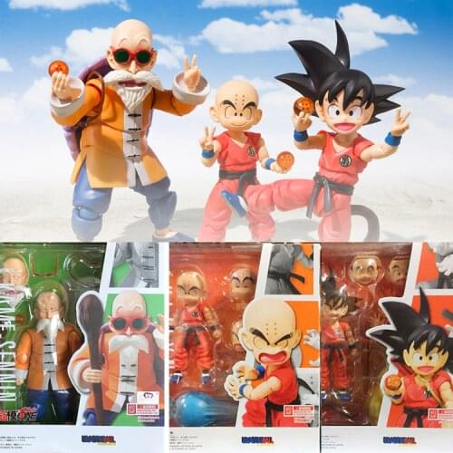 SHF Figuarts Model Master Roshi Kame Sennin Klilyn Son Gokou Chilhood Sence Anime Dragon Ball Souvenir Collectibles Movable Toys