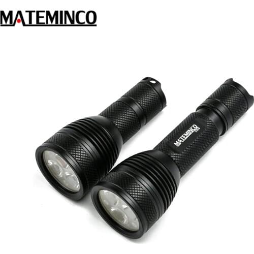 Mateminco X6S Tactical Flashlight 3 * Cree Xpl Hi / Nichia 219C LEDs max 3000 lumen beam throw 227 Meter outdoor search torch