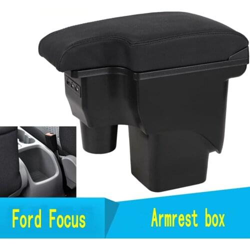 Center Centre Console Storage Box For Ford Focus 2 Mk2 2005-2011 Armrest Arm Rest Rotatable