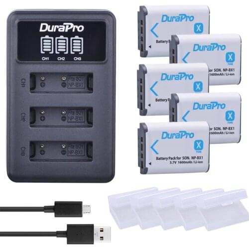 5pc NP-BX1 NP BX1 NPBX1 Battery + LED 3 Port USB Charger For SONY DSC RX1 RX100 RX100iii M3 M2 WX300 HX300 HX400 HX50 HX60 GWP88